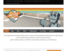 Tablet Screenshot of prestigedecking.com